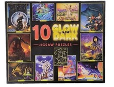 10 Glow In The Dark Jigsaw Puzzles Dragons Indian Wizards Ocean Open Box Sealed