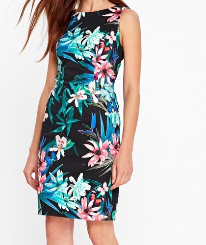 Black Printed Summer Breeze Shift Dress 
