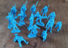 Blue Plastic Civil War Toy Soldiers Set of 15