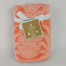 Set of 2 Deborah Connolly Hand Towels Stacked Pineapple Fruit Peachy Coral