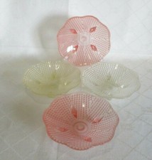 Hazel-Atlas Teardrop Footed Bowls Depression Glass Bon Bon Dish Vintage VGC