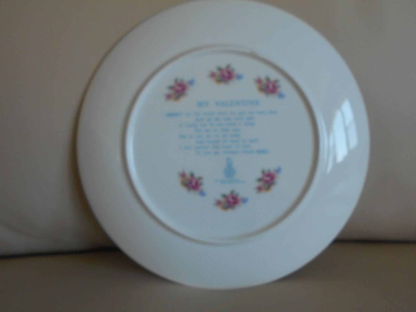 1977 Royal Doulton Valentine's Day Plate, Mint, Victorian Couple On