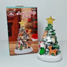 FG Square Christmas Village Santa's Wildlife Friends #FGN608, Battery Operated