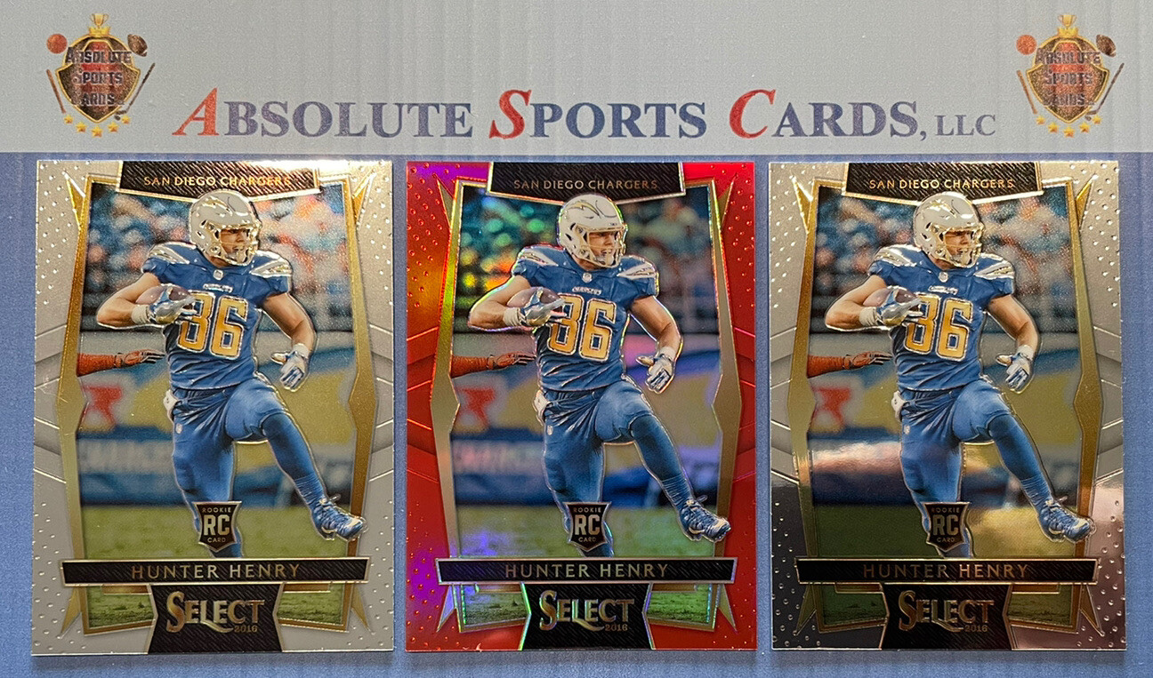 2016 Panini Select Hunter Henry Rookie Lot X 3 | Red Prizm /99 | SP |  Patriots | eBay