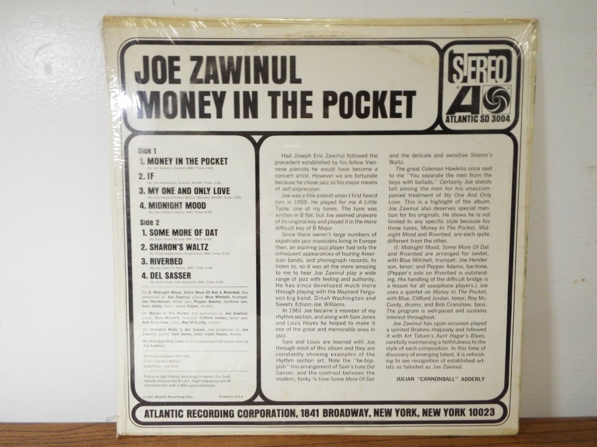 JOE ZAWINUL MONEY IN THE POCKET 1966 JAZZ LP VINYL ALBUM | eBay