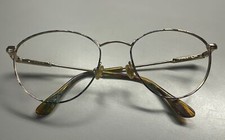 Vintage SAFILO Elasta Gold Metal Wire Eyeglasses Floral Frames