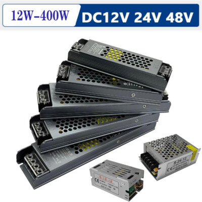 Ultra Thin LED Netzteil DC12V 24V 48V LED Beleuchtung Adapter Transformator 400W