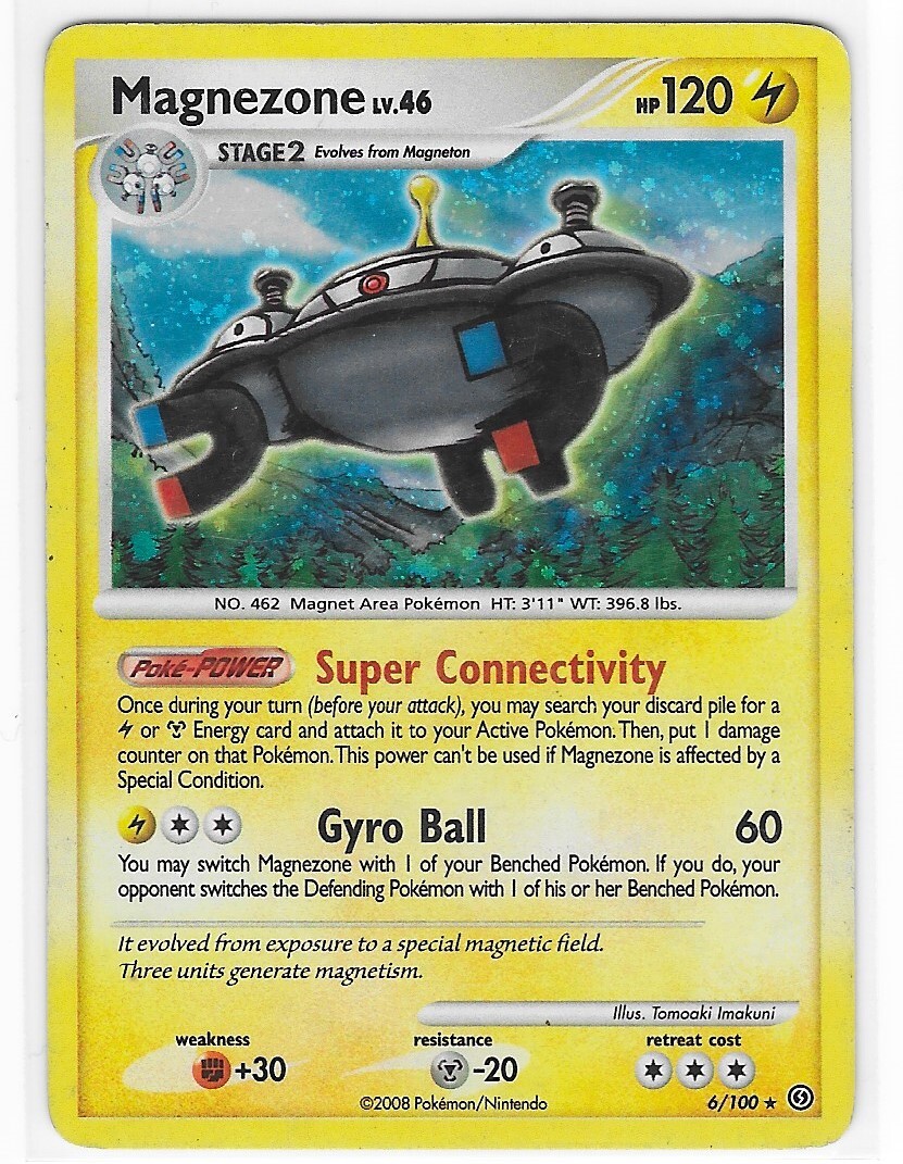 POKEMON CARD - MAGNEZONE HOLO RARE 6/100 DP STORMFRONT MP