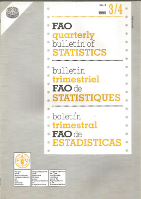 FAO quarterly bulletin of statistics = Bulletin...Volume 8, 3/4 (1995)