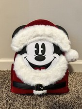 Disney Parks Loungefly Mickey Mouse Santa Backpack NWT