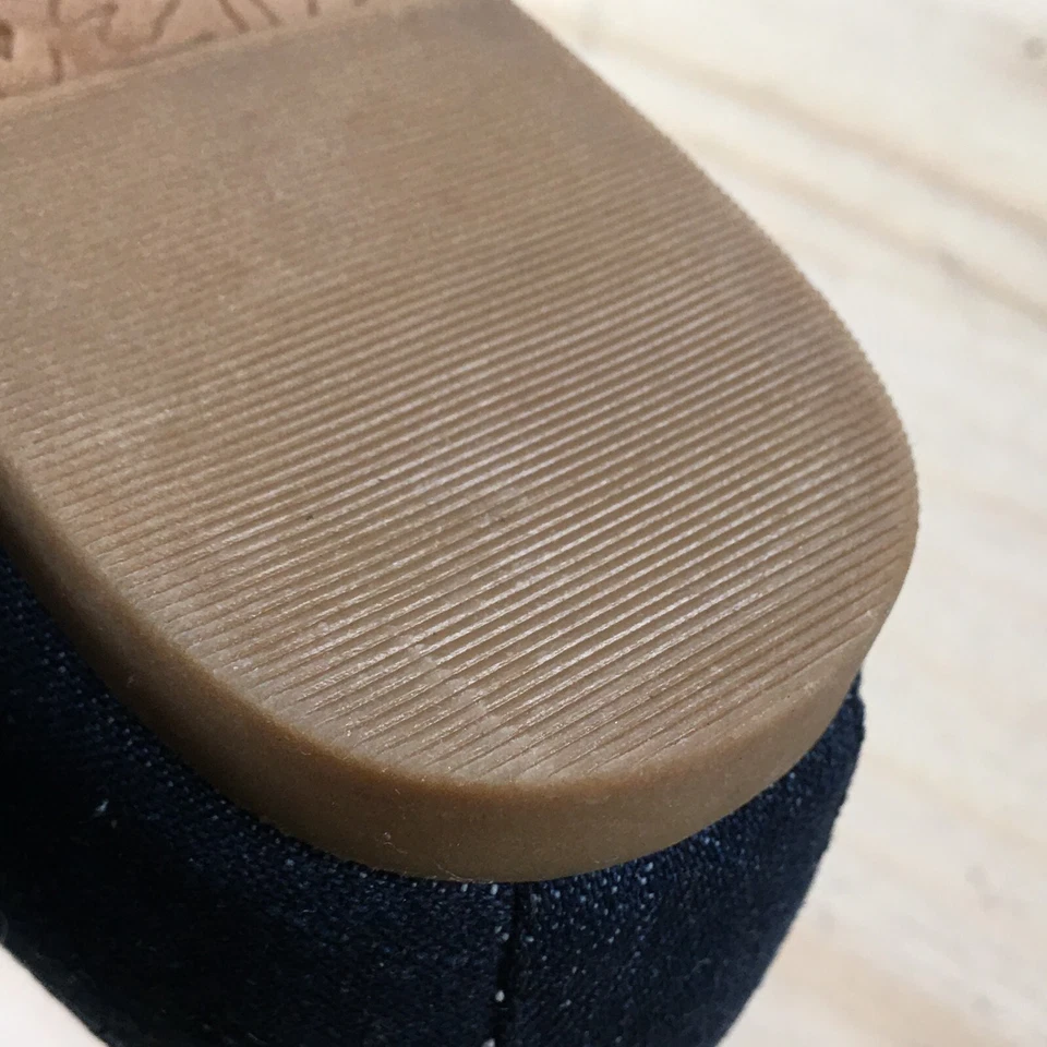 Zapatos Baretraps para mujer 9 M Brinkley planos punta abierta sin cordones tela azul floral Foto 4 de 4