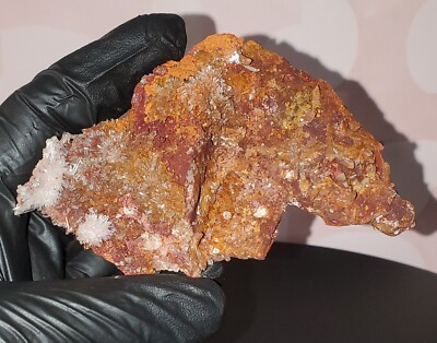 Red flowery Creedite crystal,Guizhou,China