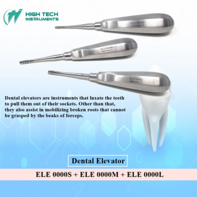 Set of 3 Dental Surgical Elevator Root Tip Extraction Teeth Loosening Tool NEW