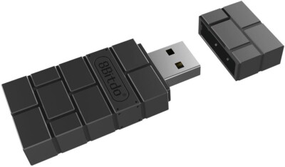 8Bitdo Wireless Bluetooth USB Adapter 2 for Switch, Steam Deck, PC (Black)
