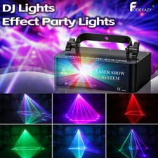 Proiettore Laser LED RGB Fascio Scanner DMX Discoteca dj Palco Luce Festa Colori Completi