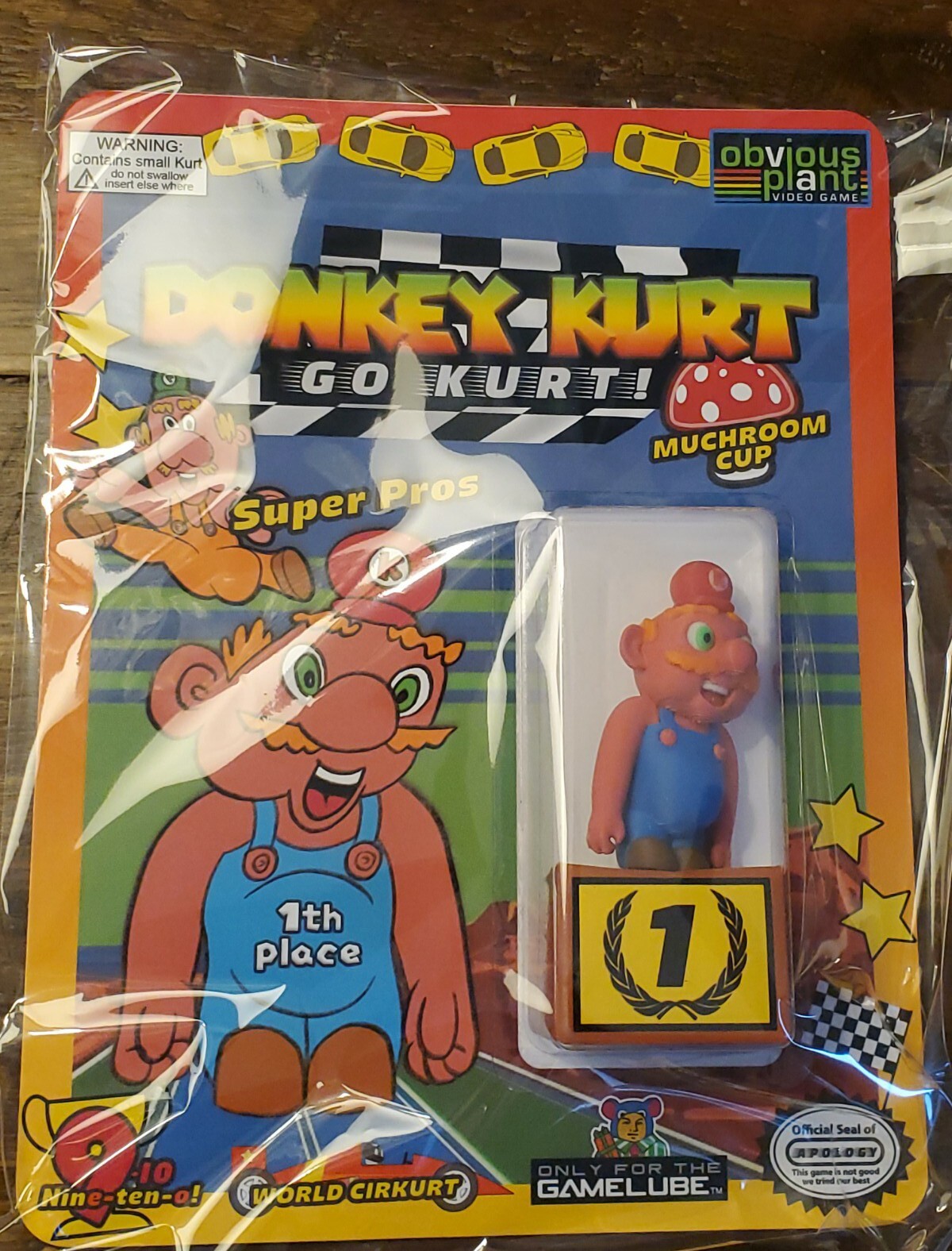 Obvious Plant *ART TOY* - Donkey Kurt: Go Kurt Super Pros  - 1 Of 30 Made!!