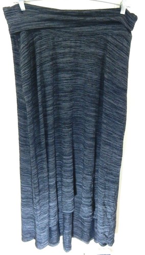 Livi Lane Bryant Women's 14 16 Maxi Skirt Gray Heathered Knit Pockets EUC
