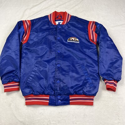 Classic Starter Quilted Satin Jacket Boys Large (16-18) Denver Nuggets NBA Blue