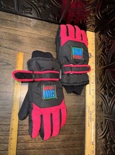 Thinsulate Ski Gloves Red  Black Vintage