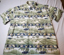 Pierre Cardin Casual Shirt Button-up Mens Size XL Beach Short Sleeve 26x28.5