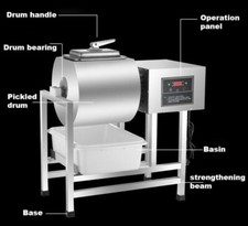 Vacuum marinating and meat tenderizing machine. It significantly reduces marinat