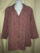NOTATIONS Women's 3/4 Sleeve Pretty Lightweight Blouse Top Size XL
