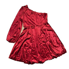 SHEIN sequin One Shoulder Dress RED Party Dress New LARGE