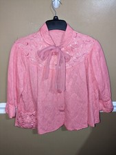 Vintage Quilted Pink Women's Bed House Coat Robe Mid Century MCM Needs A Repair