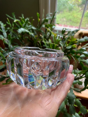 Waterford Giftware Round Ashtray 3" Elegant Vintage Crystal Signed