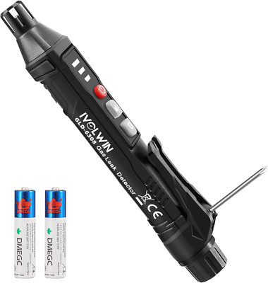 2 in 1 Gas Leak Detector, IVOLWIN Natural Gas Leak Detector with Foldable Screwd