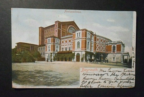 GERMANY, GERMANY 1901 postcard BAYREUTH Festspielhaus BAYERN used