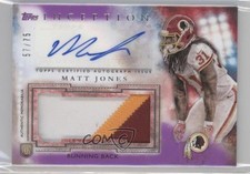 2015 Topps Inception Purple 57/75 Matt Jones #AJP-MJ Jumbo Patch Auto 0g4