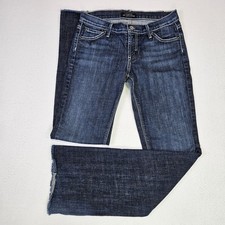 James Low Rise Jeans Made in USA Womens 27 Denim Embroidered Bootcut Western VTG