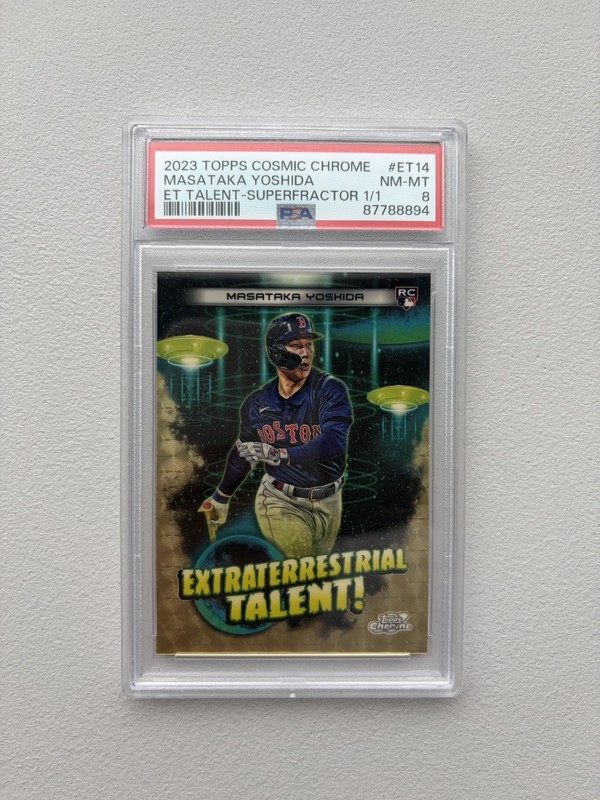2023 TOPPS COSMIC CHROME MASATAKA YOSHIDA ET SUPERFRACTOR 1/1 PSA 8 ROOKIE SP