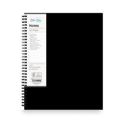 Smart Notes Professional Notebook, Wire-O Binding, 8.5'' x 11'', Black (14713)