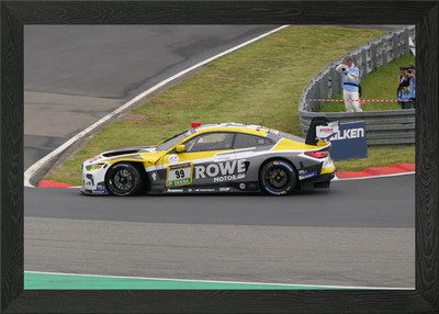 BMW M4 Rowe On Track At The Nurburg Framed Wall Art Poster Canvas Print Picture