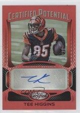 2021 Certified Potential Signatures Mirror Red /25 Tee Higgins #CP-TH Auto 16wc