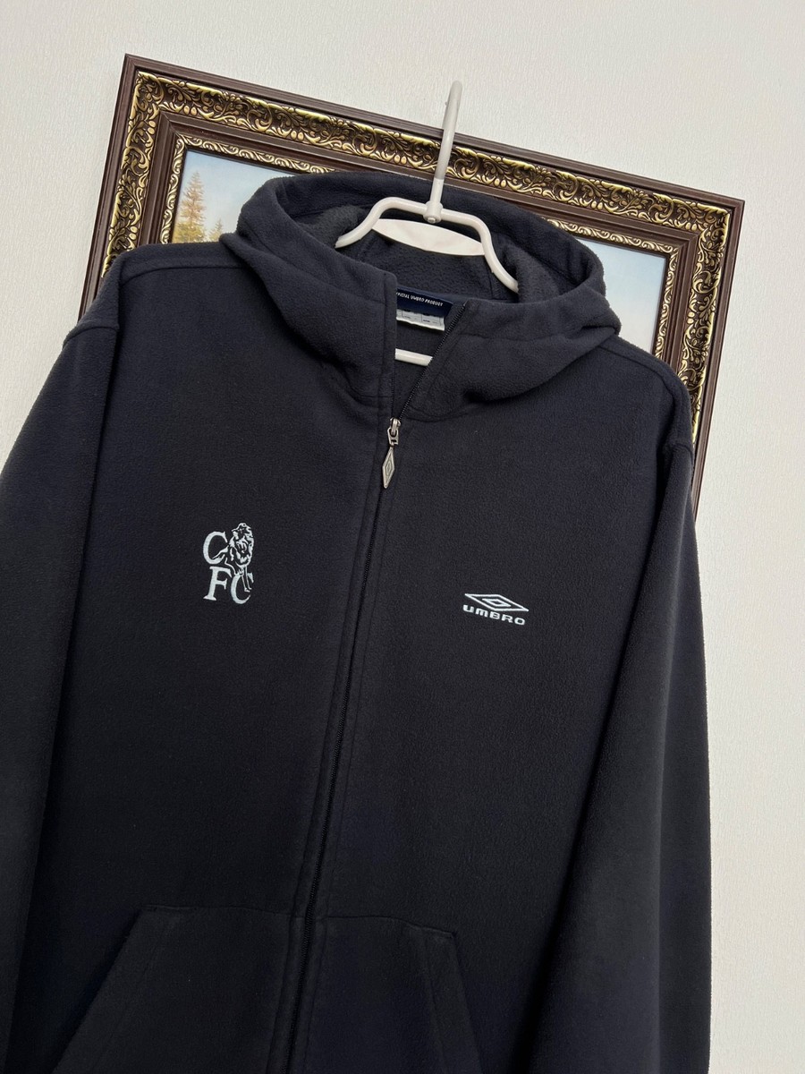 Vintage Umbro Chelsea Football Fleece Hoodie Jacket Soccer Track