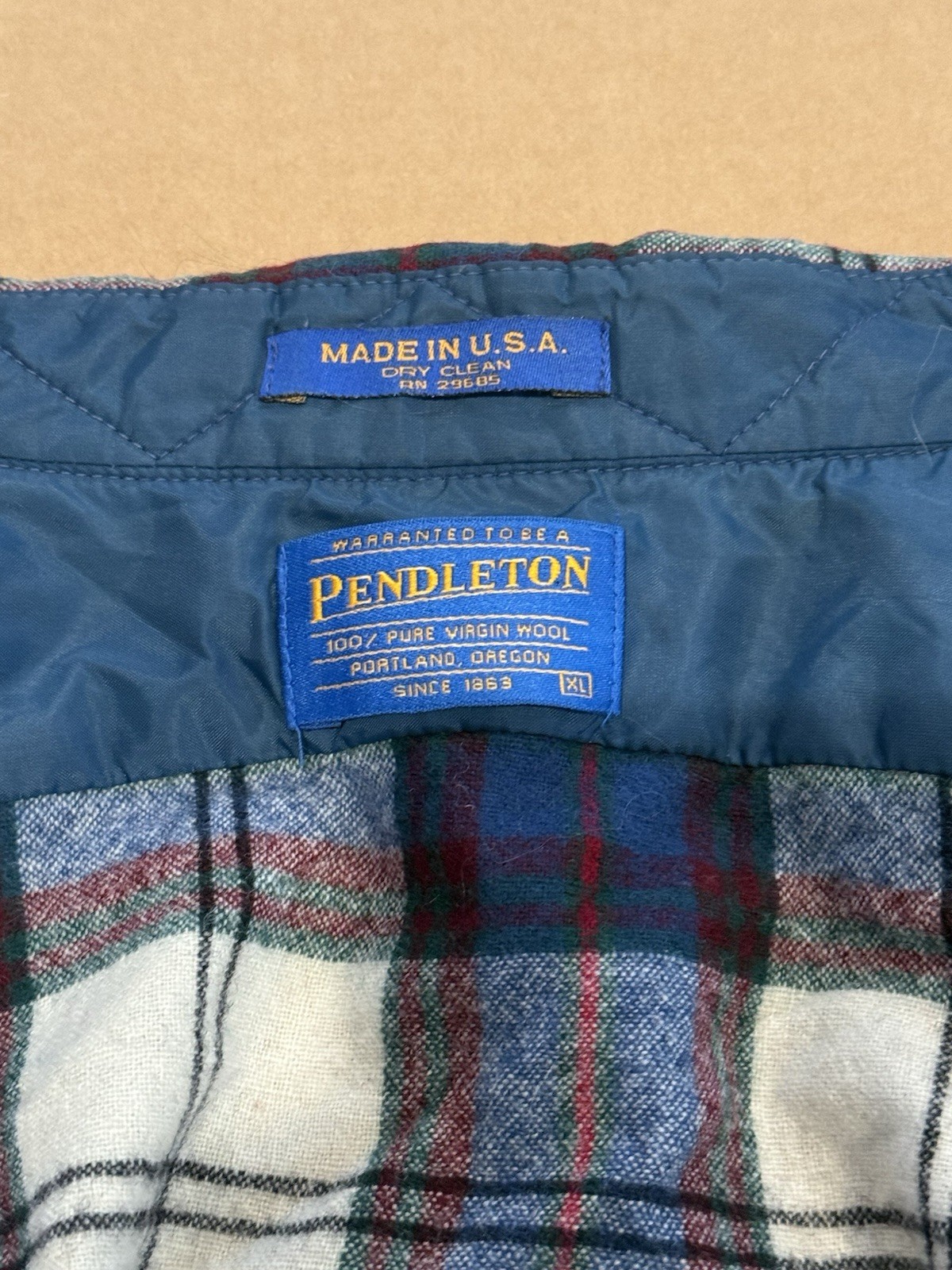 Authentic Pendleton Plaid Flannel 100%  Wool Shir… - image 5