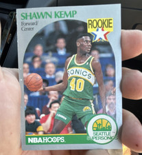 NBA Hoops 1990-91 Shawn Kemp Rookie Seattle Supersonics Card #279