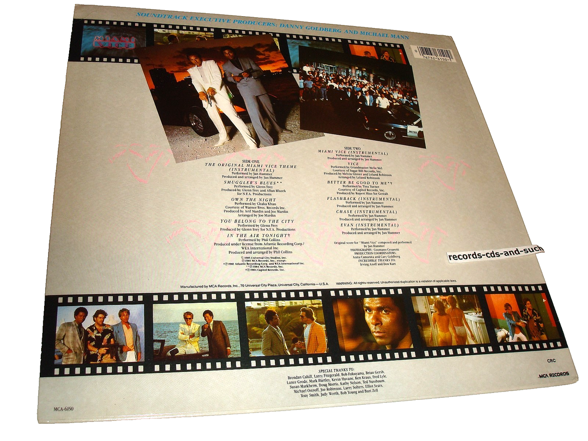 MIAMI VICE-GLENN FRY/PHIL COLLINS/TINA TURNER/MELLE MEL NM/VG+