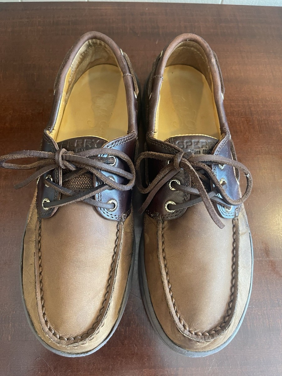 Sperry Gold Cup Gamefish Boat Shoes Brown Leather 3-Eye  display picture 1