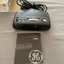 GE Large Display Space Saver AM/FM Clock Radio Model 7-4836 Tested and Working