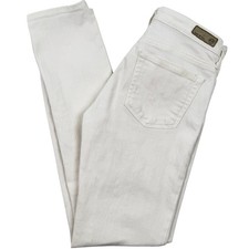 AG The Prima Mid Rise Cigarette Jeans White Made in USA Size 26 Minimalist