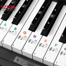 Piano Keyboard Stickers for 88/61/54/49 Key, Piano Keyboard Stickers for Kids Le