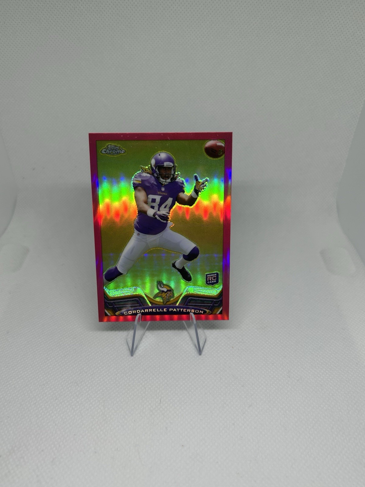 2013 Topps Chrome Cordarrelle Patterson #19 BCA Pink Refractor /399 (RC)