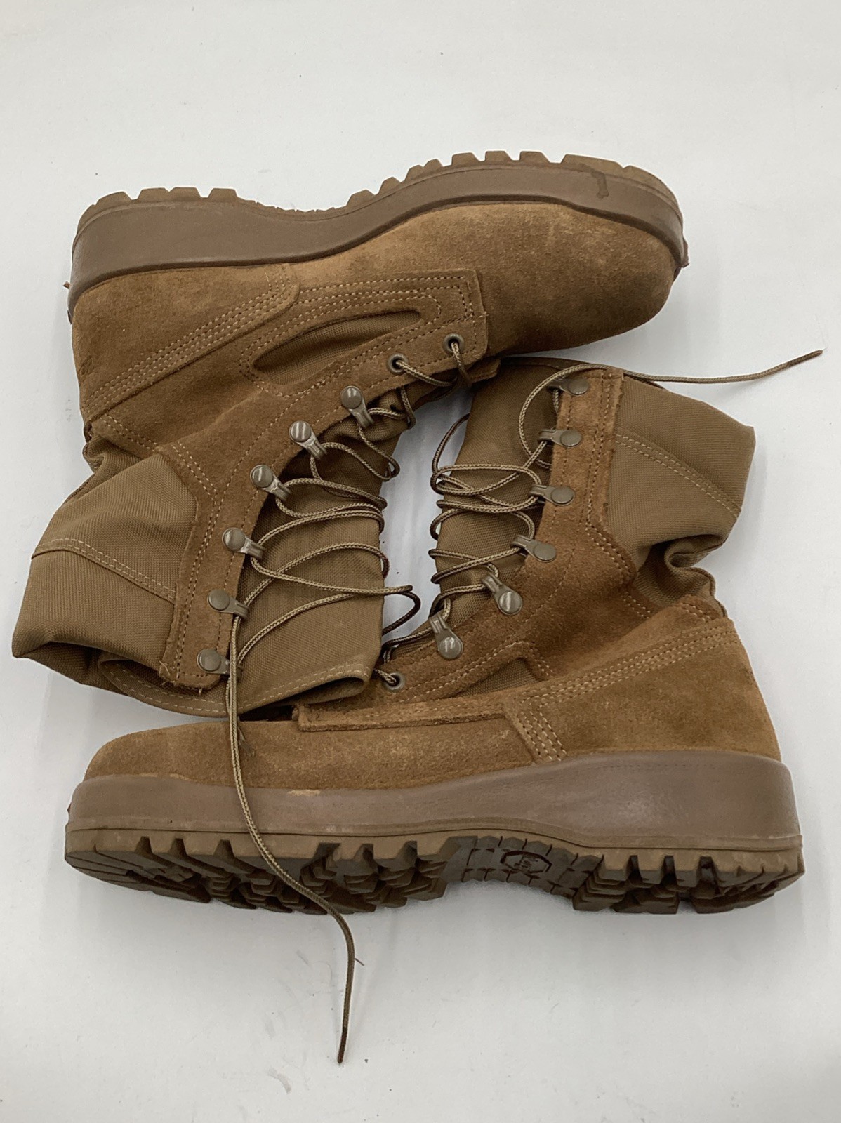 's 8" Leather Steel Toe Combat Boots Size 8 W