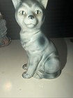 Vintage Germany #1409 Blue Gray High Gloss Porcelain Kitty Cat Figurine Statue — photo 2