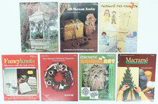 Lot of 7 Vintage 1970s Macrame Weaving Craft Booklet Magazines Assorted