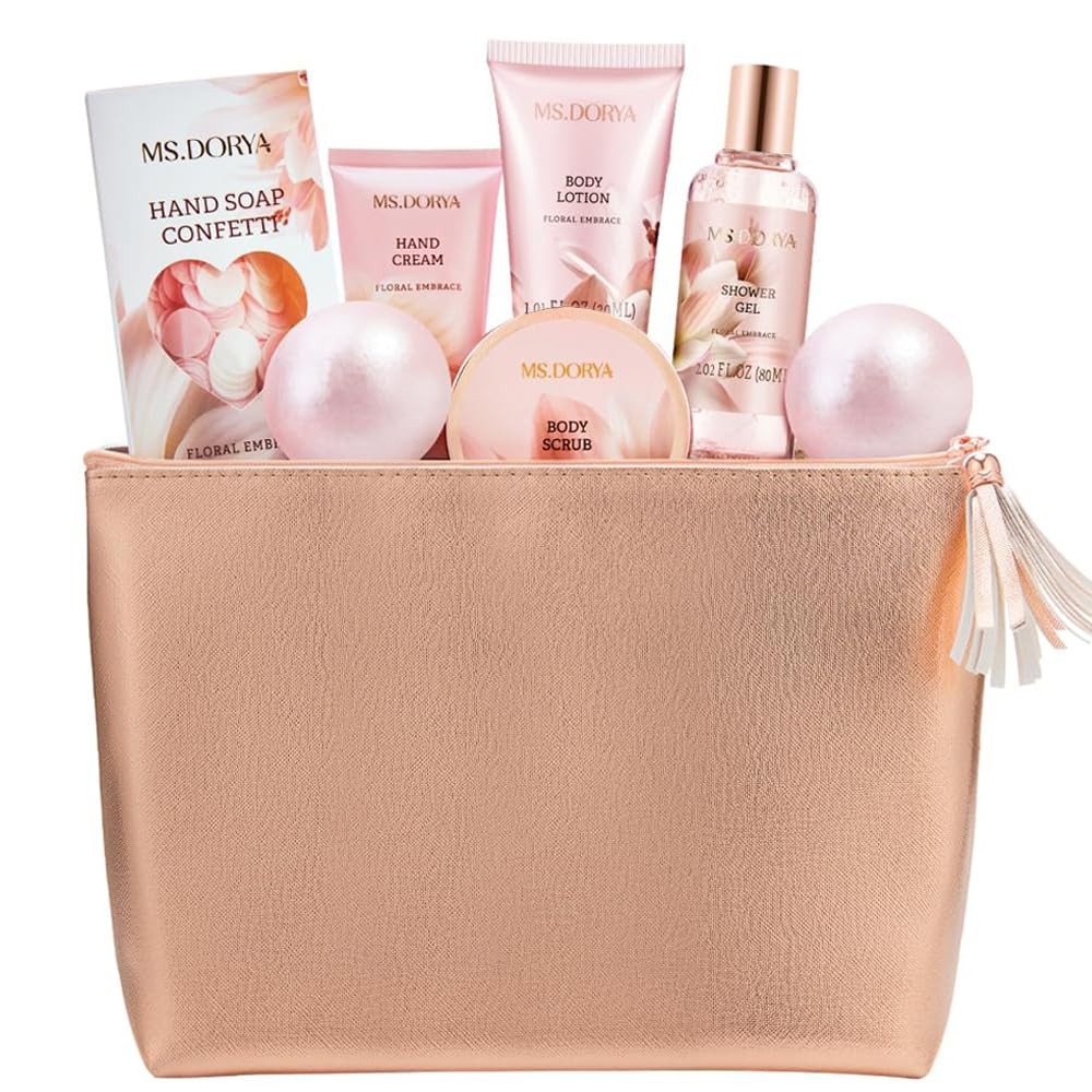 Relaxing Spa Gift Basket for Women - 8-Piece Set for Mom Wife Birthday